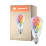 Ledvance Smart+ Wifi E27 Edison Classic Filament 4.5W 300lm - 827 Extra Varm Vit | RGBW - Ersättare 30W