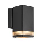 Nordlux Elm Enkel Vägglampa Aluminium Svart | IP44 - Passande för GU10