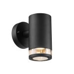 Nordlux Birk Vägglampa Aluminium Svart | 90mm - IP44 - Passande för GU10