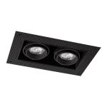 Noxion Infälld Spot Trimlös Pro 2x MR16 Lutningsbar Svart | Utskärning   181x97mm - GU10 Sockel