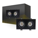 Bright Choice Spot Duo Svart | Utskärning   155x75mm - IP22 - GU10 Fitting