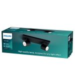 Philips Runner LED Spot Metall Svart | Passande för 2x GU10