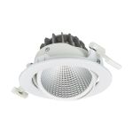 Philips LED Spot Greenspace Accent Cardanic Aluminium Vit 24W 2700lm 36D - 930 Varm Vit | 163mm - IP20 - Bästa Färgåtergivning - Interact Dimbar