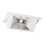LED Downlight Wallwasher Wally Medium Vit 27W 3850lm 78x100D - 840 Kallvit - 238x145mm