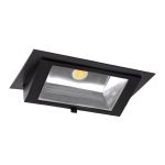 LED Downlight Wallwasher Wally Maxi Svart 46W 6050lm 70x75D - 830 Varm Vit - 238x145mm