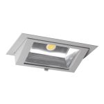 LED Downlight Wallwasher Wally Maxi Grå 46W 6400lm 70x75D - 840 Kallvit - 238x145mm