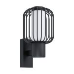 Eglo Vägglampa Ravello Stål Svart | IP44 - Passande för 1x E27
