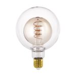 Eglo LED Globe E27 Filament Ambar 4W 200lm - 820 Extra Varm Vit | Dimbar - Ersättare 25W