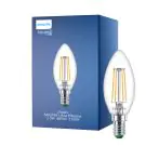 Philips Master Ultra Efficient LED E14 Kronljus Filament Klar 2.3W 485lm - 827 Extra Varm Vit | Ers&auml;ttare 40W