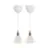 Nordlux Ray 2-Kit Pendellampa Glas Krom | Passande för 2x E14