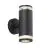 Nordlux Birk Vägglampa Aluminium Svart | IP44 - Passande för 2x GU10