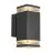 Nordlux Elm Vägglampa Aluminium Svart | IP44 - Passande för 2x GU10