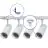 Bright Choice Komplett set 1-Fas Rail L 1 x 1 Meter Vit | incl. 4x Spot + GU10 2700K 3W Dimbar + Ändkåpa, Strömkontakt och L -Anslutningsstycke