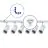 Bright Choice Komplett set 1-Fas Rail L 1 x 1 Meter Vit | incl. 6x Spot + GU10 2700K 3W Dimbar + 1 x 1 Meter Ändkåpa, Strömkontakt och L -Anslutningsstycke