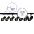 Bright Choice Komplett set 1-Fas Rail L 1,5 x 1,5 Meter Svart | incl. 7x Spot + GU10 2700K 3W Dimbar + Ändkåpa, Strömkontakt och L -Anslutningsstycke