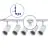 Bright Choice Komplett set 1-Fas Rail L 1 x 2 Meter Vit | incl. 5x Spot + GU10 2700K 3W Dimbar + Ändkåpa, Strömkontakt och L -Anslutningsstycke