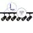 Bright Choice Komplett set 1-Fas Rail L 1,5 x 2 Meter Svart | incl. 6x Spot + GU10 2700K 3W Dimbar + Ändkåpa, Strömkontakt och L -Anslutningsstycke 