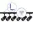 Bright Choice Komplett set 1-Fas Rail L 1x 1,5 Meter Svart | incl. 6x Spot + GU10 2700K 3W Dimbar + Ändkåpa, Strömkontakt och L -Anslutningsstycke