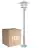 Flerpack 10x Nordlux Agger Piedestallampa Metall Brushed Aluminium | Passande för 1x E27 
