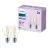 Flerpack 2x Philips Lampa LED E27 Päron Filament Klar 7W 850lm - 840 Kallvit