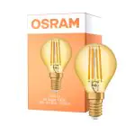 Osram Vintage 1906 LED E14 boll Filament Guld 4W 420lm - 825 Extra Varm Vit | Ersättare 35W