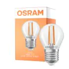 Osram Classic LED E27 Boll Filament Klar 2.2W 470lm - 827 Extra Varm Vit | Ersättare 40W