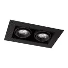Noxion Infälld Spot Trimlös Pro 2x MR16 Lutningsbar Svart | Utskärning   181x97mm - GU10 Sockel