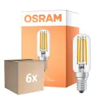 Flerpack 6x Osram LED Special E14 Tubular Lampa T26 Filament Klar 6.5W 730lm - 827 Extra Varm Vit | Dimbar - Ersättare 55W