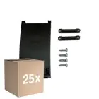Flerpack 25x Strain Relief Junctionbox med Terminal block - Svart - 3 pole (För Noxion)
