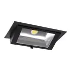 LED Downlight Wallwasher Wally Maxi Svart 46W 6050lm 70x75D - 830 Varm Vit - 238x145mm