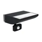 Eglo Vägglampa Sorronaro Aluminium Svart 10W 1000lm - 830 Varm Vit | IP65 - Rörelsesensor